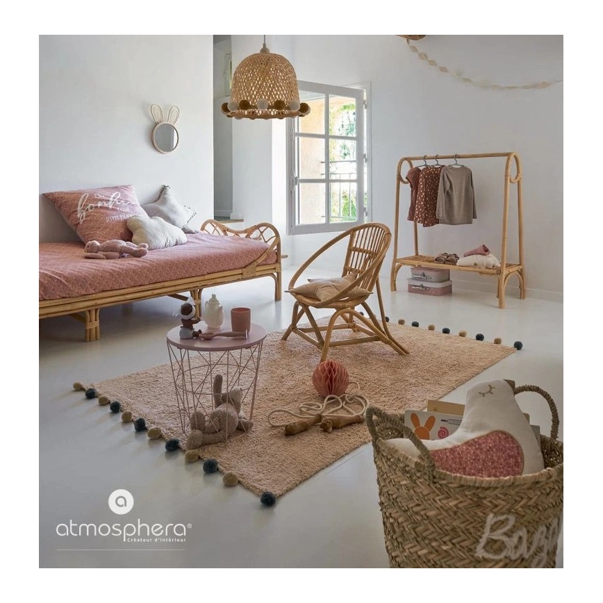 Atmosphera - Espejo de pared infantil RABBIT 37x24 cm bambú