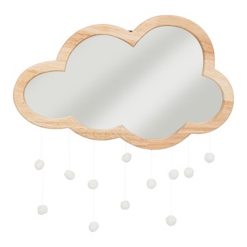 Atmosphera - Espejo mural infantil CLOUD 40x36 cm de madera de caucho