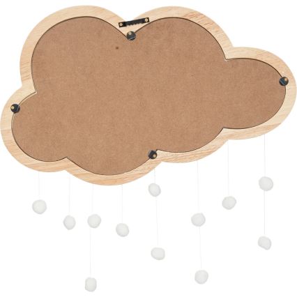 Atmosphera - Espejo mural infantil CLOUD 40x36 cm de madera de caucho
