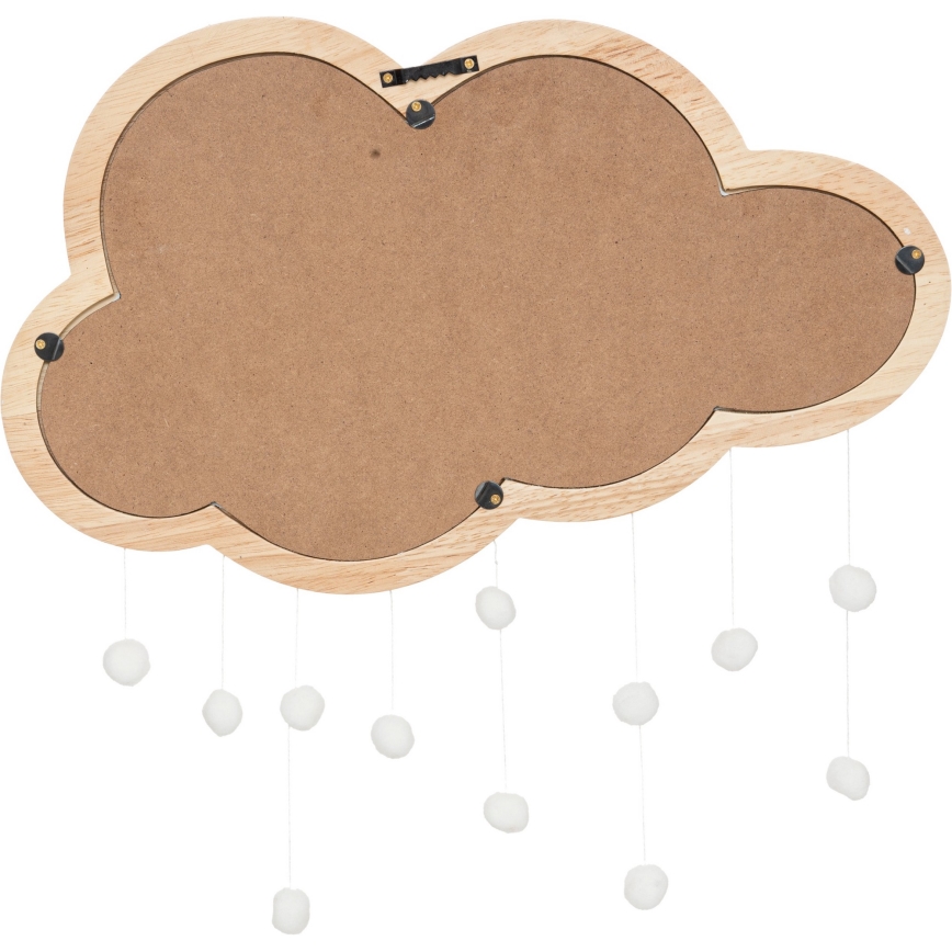 Atmosphera - Espejo mural infantil CLOUD 40x36 cm de madera de caucho