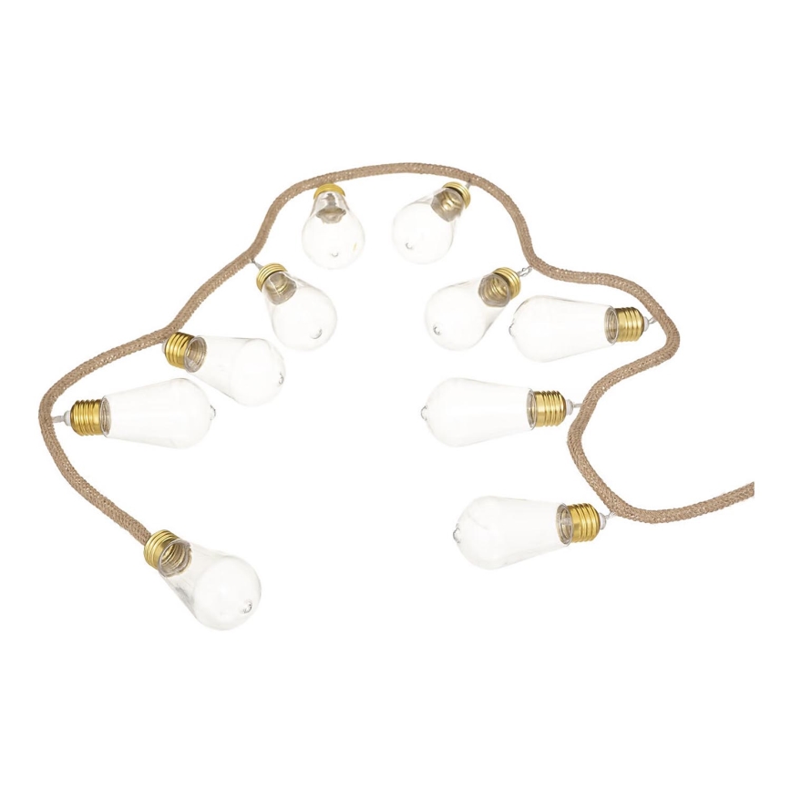 Atmosphera - Guirnalda decorativa LED GIRLANDA 10xLED/2xAA 1,65m blanco cálido