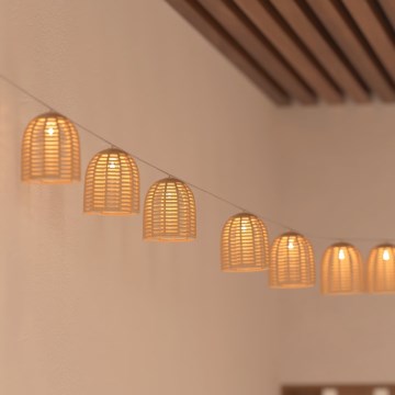 Atmosphera - Guirnalda decorativa solar LED AIA 10xLED 3,35m IP44 blanco cálido 1500 mAh