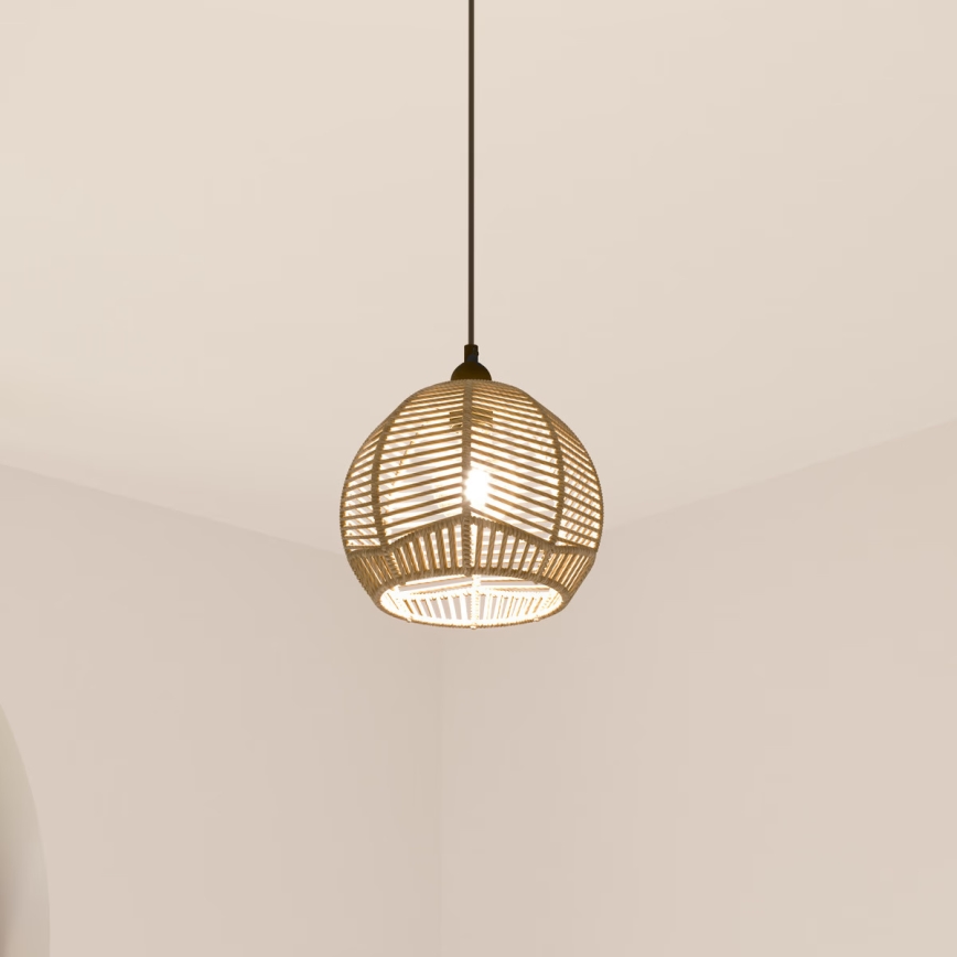 Atmosphera - Lámpara colgante CAREN 1xE27/40W/230V yute