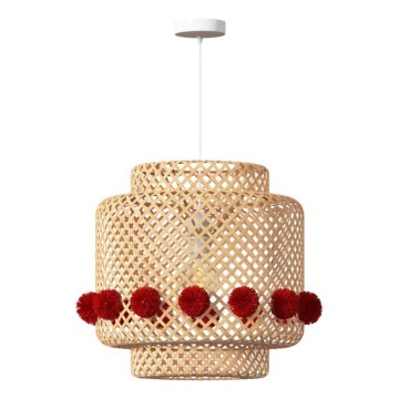 Atmosphera - Lámpara colgante con cable LIBY 1xE27/25W/230V de bambú