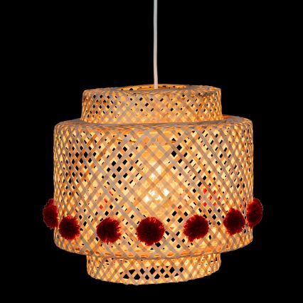 Atmosphera - Lámpara colgante con cable LIBY 1xE27/25W/230V de bambú