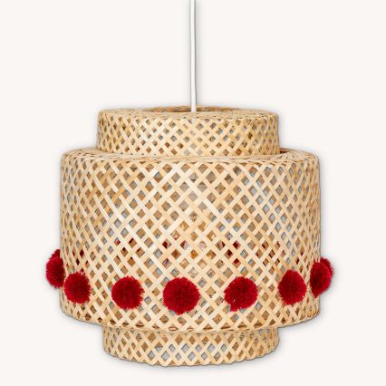 Atmosphera - Lámpara colgante con cable LIBY 1xE27/25W/230V de bambú