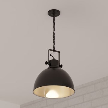 Atmosphera - Lámpara colgante con cadena BASALT 1xE27/25W/230V negro