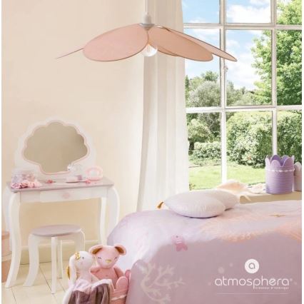 Atmosphera - Lámpara colgante infantil PETAL 1xE27/40W/230V, diámetro 64 cm, rosa