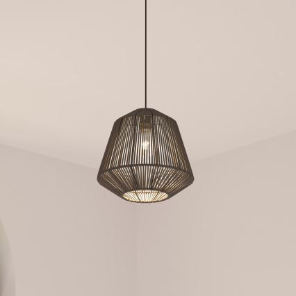 Atmosphera - Lámpara colgante JILY 1xE27/40W/230V yute negro