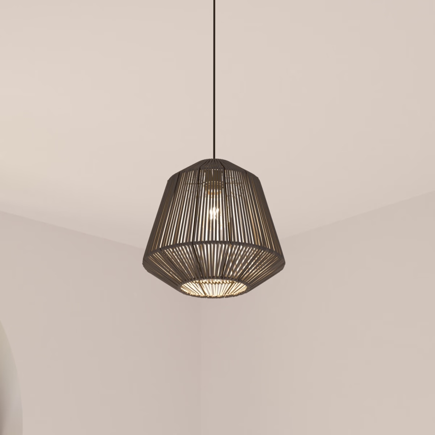 Atmosphera - Lámpara colgante JILY 1xE27/40W/230V yute negro