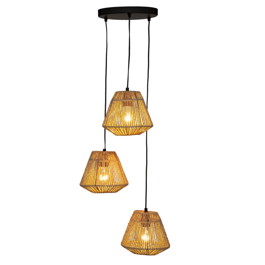 Atmosphera - Lámpara colgante JILY 3xE27/40W/230V yute