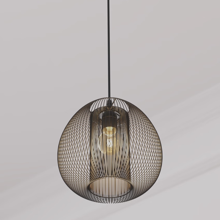 Atmosphera - Lámpara colgante NODA 1xE27/40W/230V negro