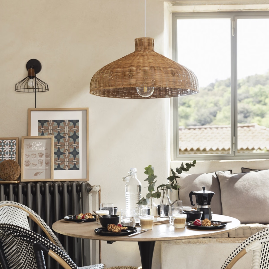 Atmosphera - Lámpara colgante ORI 1xE27/40W/230V ratán