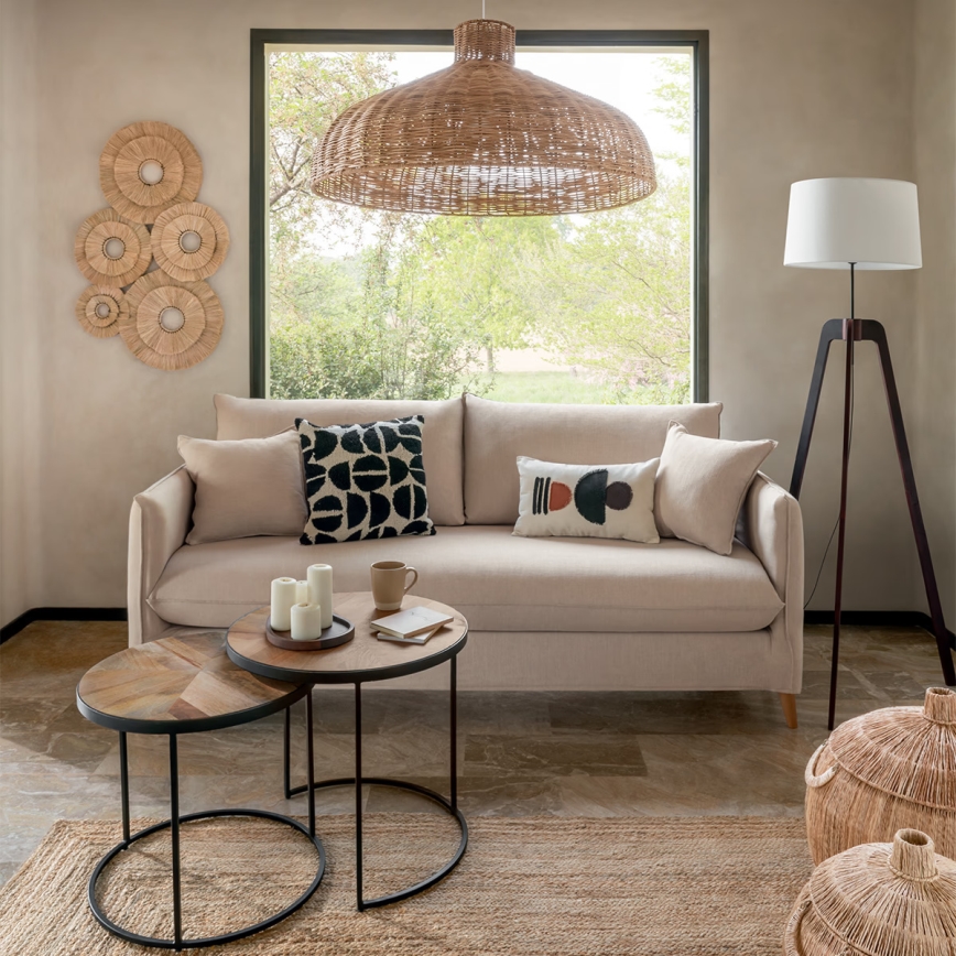 Atmosphera - Lámpara colgante ORI 1xE27/40W/230V ratán