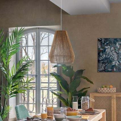 Atmosphera - Lámpara colgante PALM 1xE27/40W/230V yute