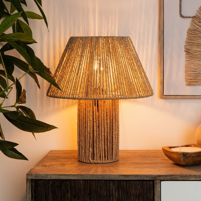 Atmosphera - Lámpara de mesa ADRIA 1xE27/40W/230V yute
