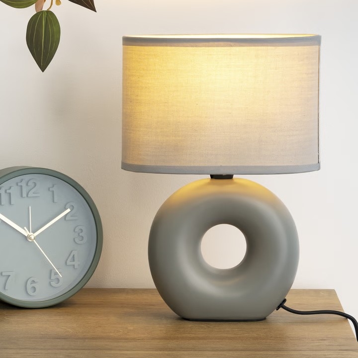 Atmosphera - Lámpara de mesa BARU 1xE14/40W/230V gris
