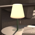 Atmosphera - Lámpara de mesa exterior LED RGBW recargable ZACK LED/3,7V 1200 mAh IP44 verde