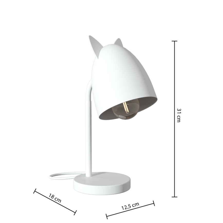 Atmosphera - Lámpara de mesa infantil OREILLES 1xE14/40W/230V blanca
