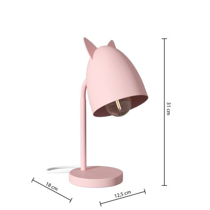 Atmosphera - Lámpara de mesa infantil OREILLES 1xE14/40W/230V rosa