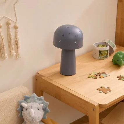 Atmosphera - Lámpara de mesa infantil STARRY MUSHROOM 1xE14/25W/230V azul