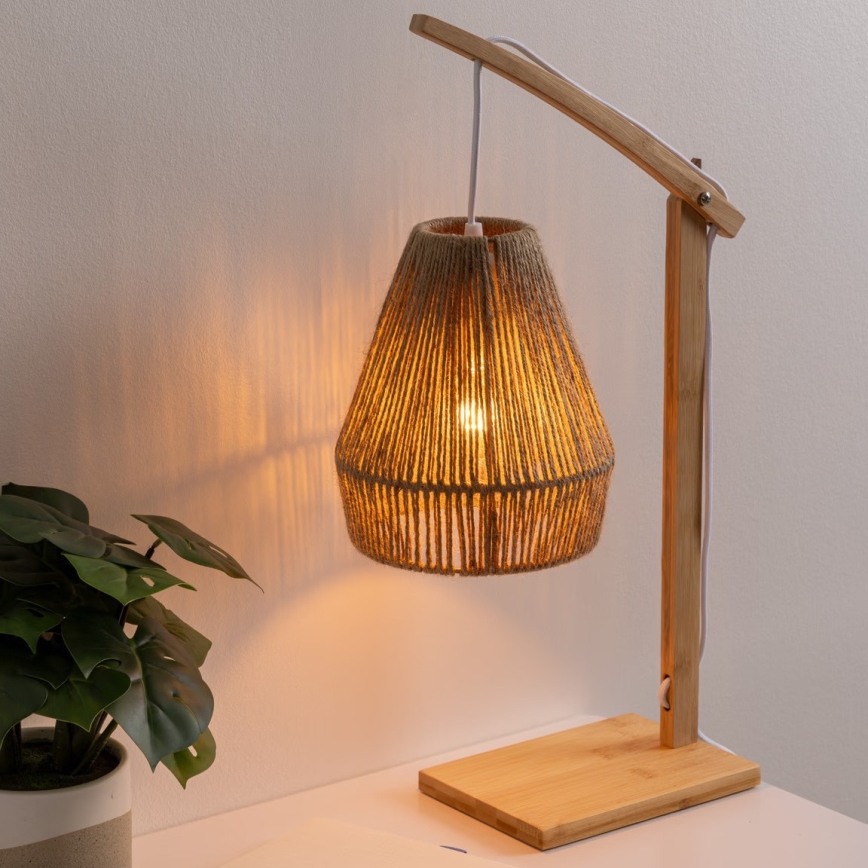 Atmosphera - Lámpara de mesa KARLA 1xE27/40W/230V bambú