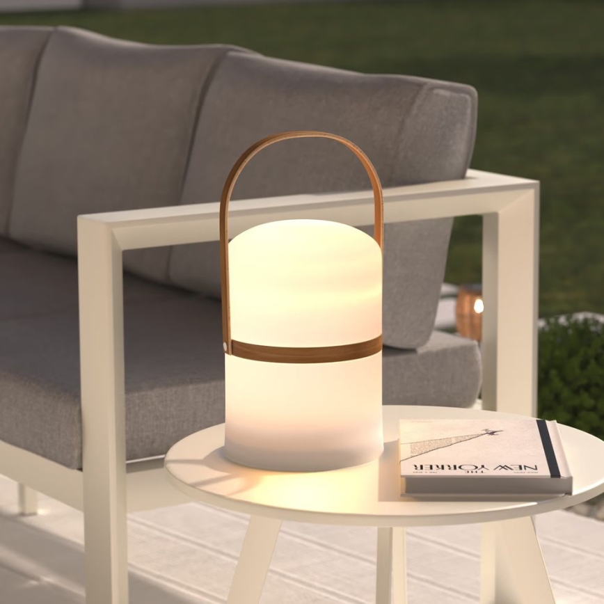 Atmosphera - Lámpara de mesa LED de exterior recargable y regulable KIARA LED/3,7V 36 cm 4000 mAh IP44
