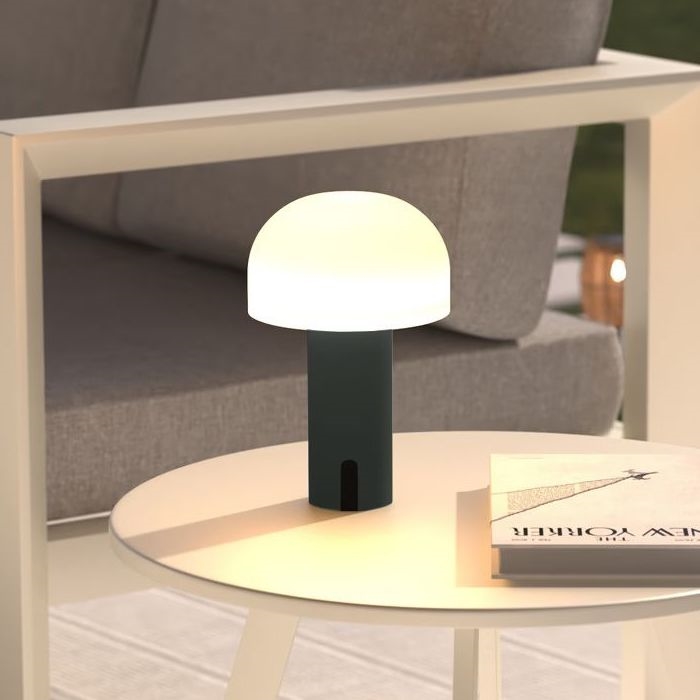 Atmosphera - Lámpara de mesa LED recargable táctil para exterior JANY LED/3,7V 22 cm 2200 mAh IP44 negro