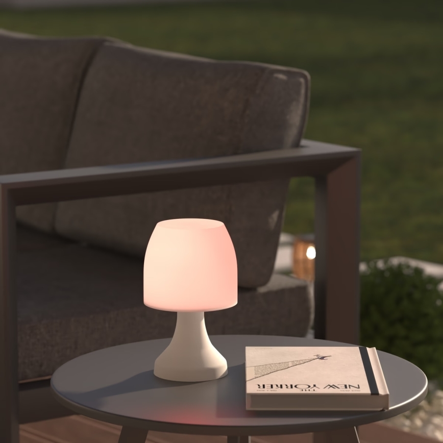 Atmosphera - Lámpara de mesa LED RGB para exteriores DOKK LED/3xAAA 19,5 cm IP44