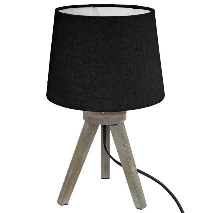 Atmosphera - Lámpara de mesa MINI 1xE14/25W/230V pino/negro