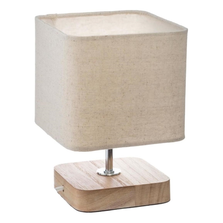 Atmosphera - Lámpara de mesa TOXEY 1xE14/25W/230V pino/beige