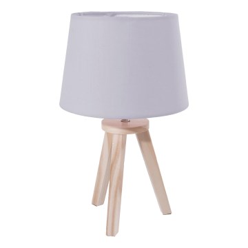 Atmosphera - Lámpara de mesa TRIPOD 1xE14/40W/230V pino/gris