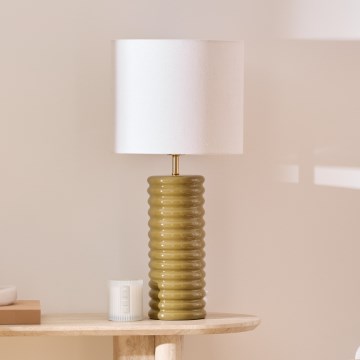 Atmosphera - Lámpara de mesa VINUS 1xE27/60W/230V caqui