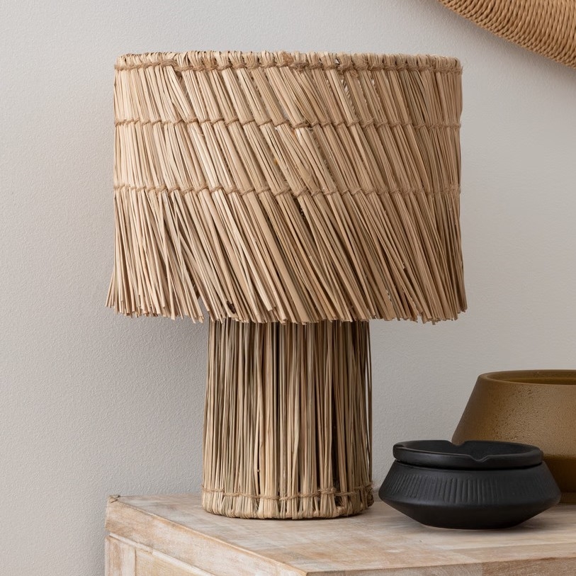 Atmosphera - Lámpara de mesa YONI 1xE27/40W/230V rákos