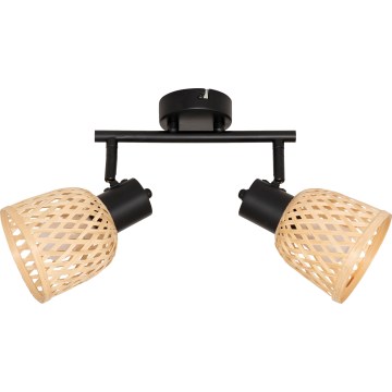 Atmosphera - Lámpara de pared LIO 2xE27/25W/230V de bambú