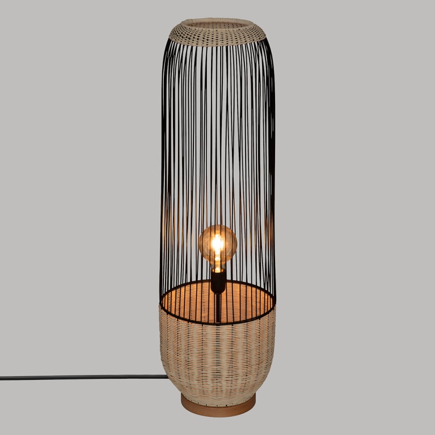 Atmosphera - Lámpara de pie ANEA 1xE27/40W/230V ratán/haya
