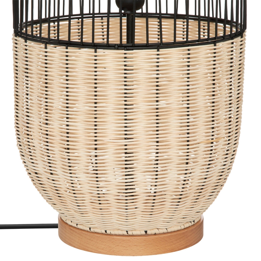 Atmosphera - Lámpara de pie ANEA 1xE27/40W/230V ratán/haya