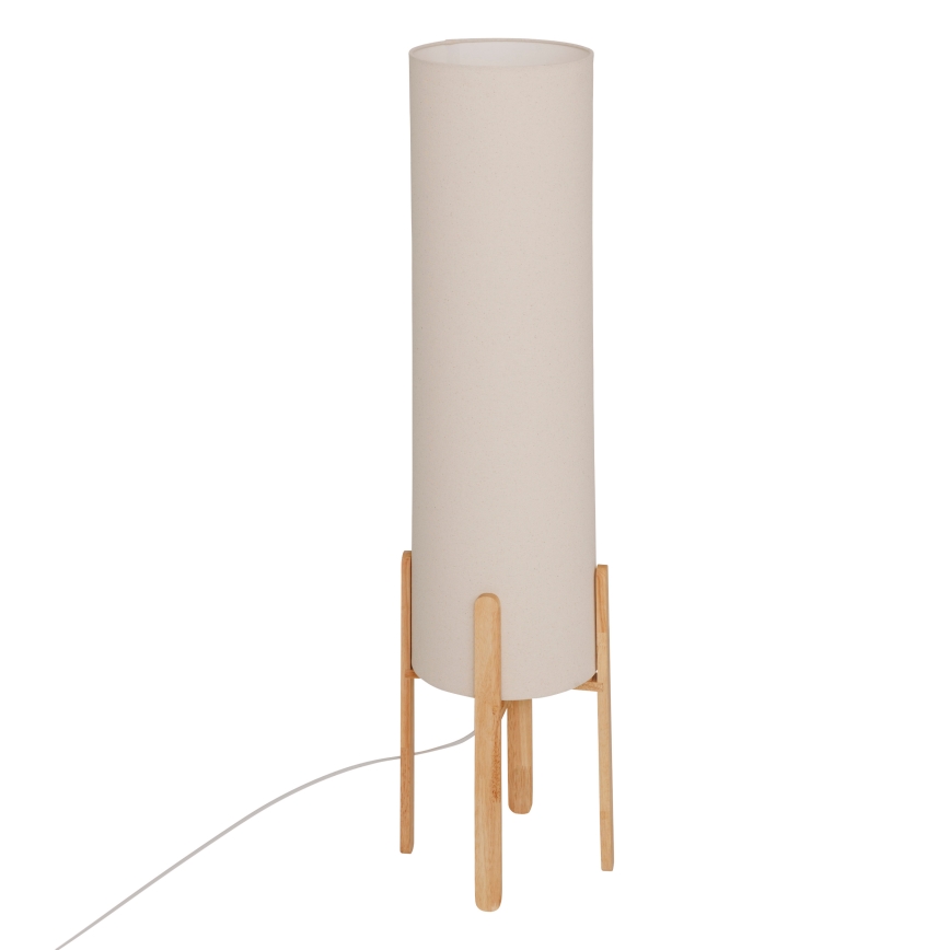 Atmosphera - Lámpara de pie KEYAH 1xE27/25W/230V en madera de caucho