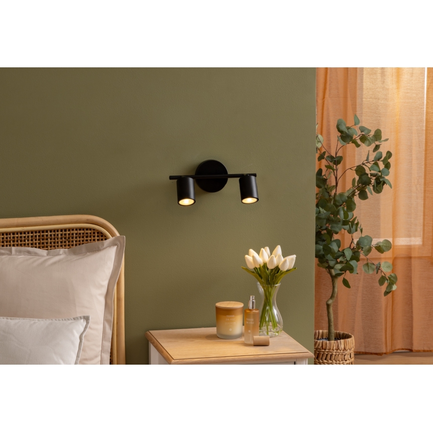 Atmosphera - Lámpara de superficie VICO 2xGU10/25W/230V negra