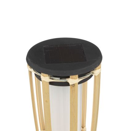 Atmosphera - Lámpara solar LED MACEO LED/1,2V 300 mAh IP44 bambú