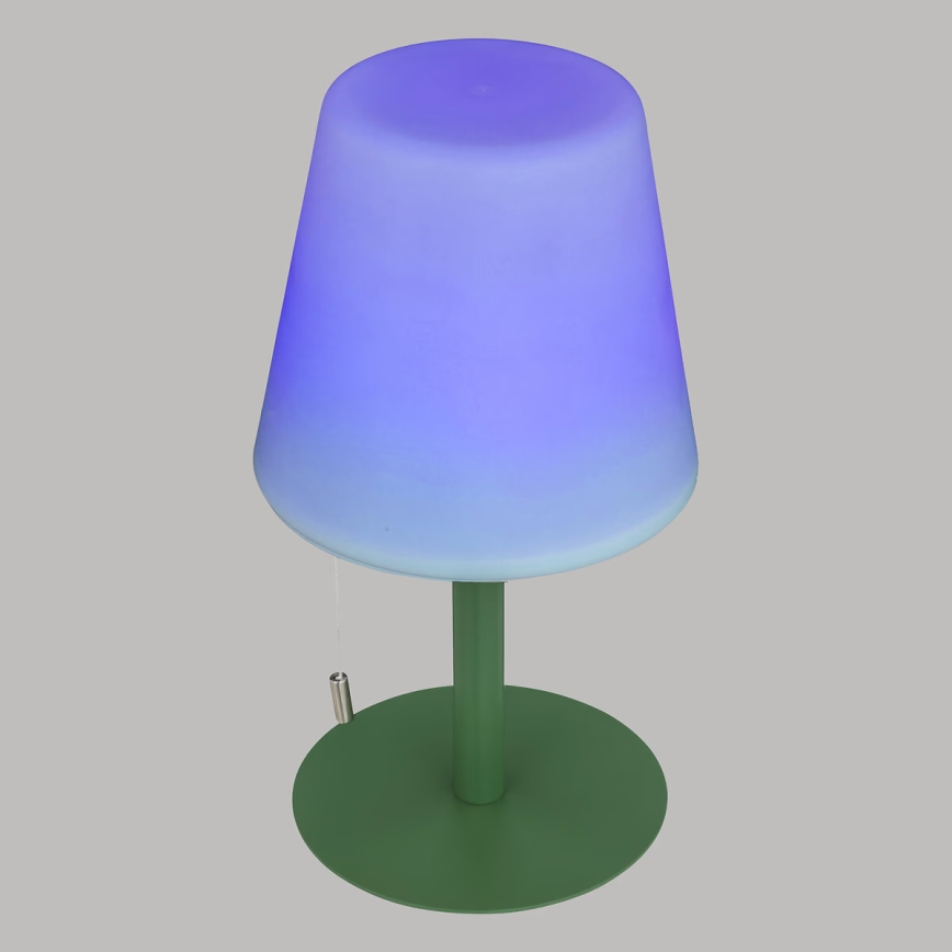 Atmosphera - Lámpara de mesa exterior LED RGBW recargable ZACK LED/3,7V 1200 mAh IP44 verde