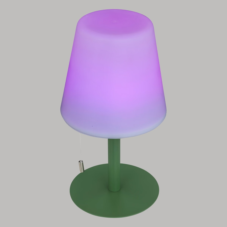 Atmosphera - Lámpara de mesa exterior LED RGBW recargable ZACK LED/3,7V 1200 mAh IP44 verde