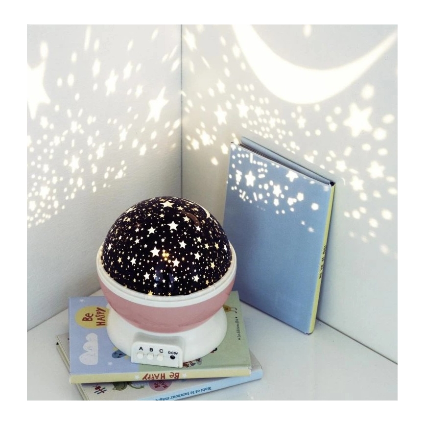 Atmosphera - Proyector infantil LED 3xAA rosa