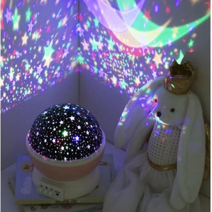 Atmosphera - Proyector infantil LED 3xAA rosa