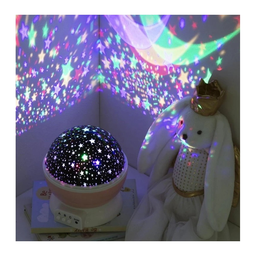 Atmosphera - Proyector infantil LED 3xAA rosa