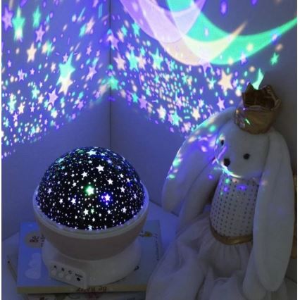 Atmosphera - Proyector infantil LED 3xAA rosa