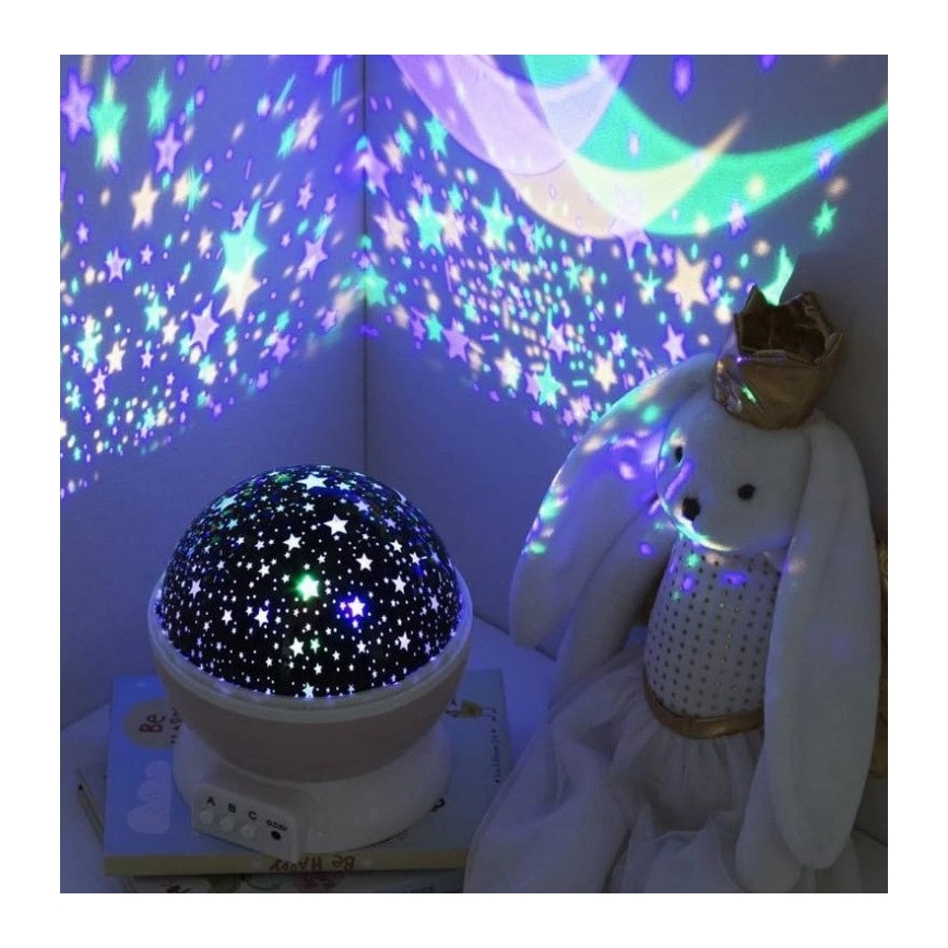 Atmosphera - Proyector infantil LED 3xAA rosa