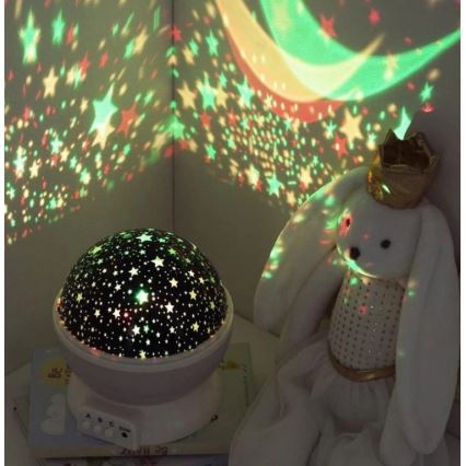 Atmosphera - Proyector infantil LED 3xAA rosa