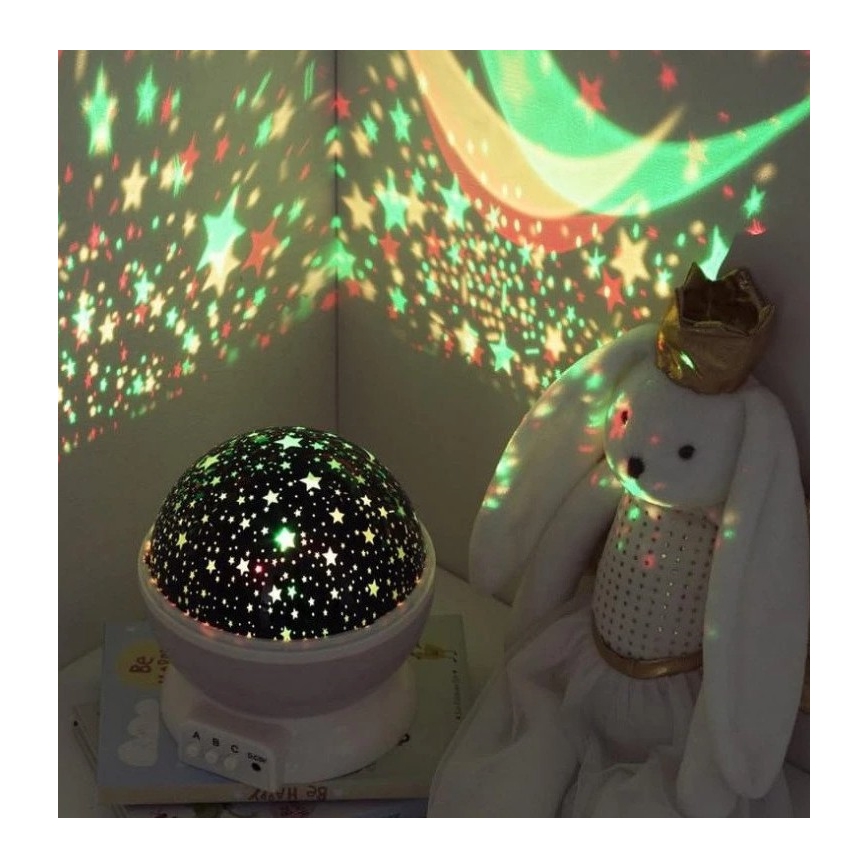 Atmosphera - Proyector infantil LED 3xAA rosa