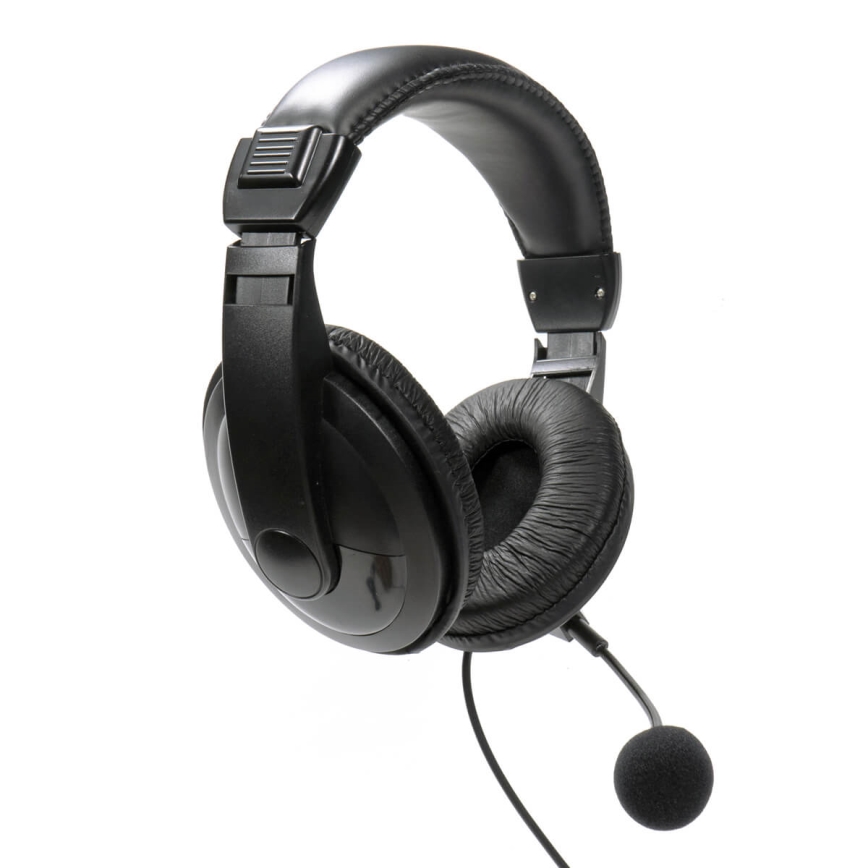Auriculares con micrófono USB negros